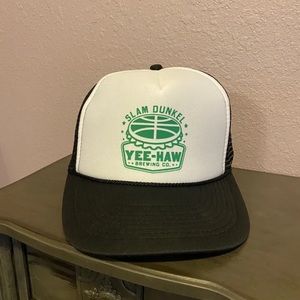 Yee Haw Brewing Dunkel Trucker Hat Black Green Tennessee Beer Otto SnapBack